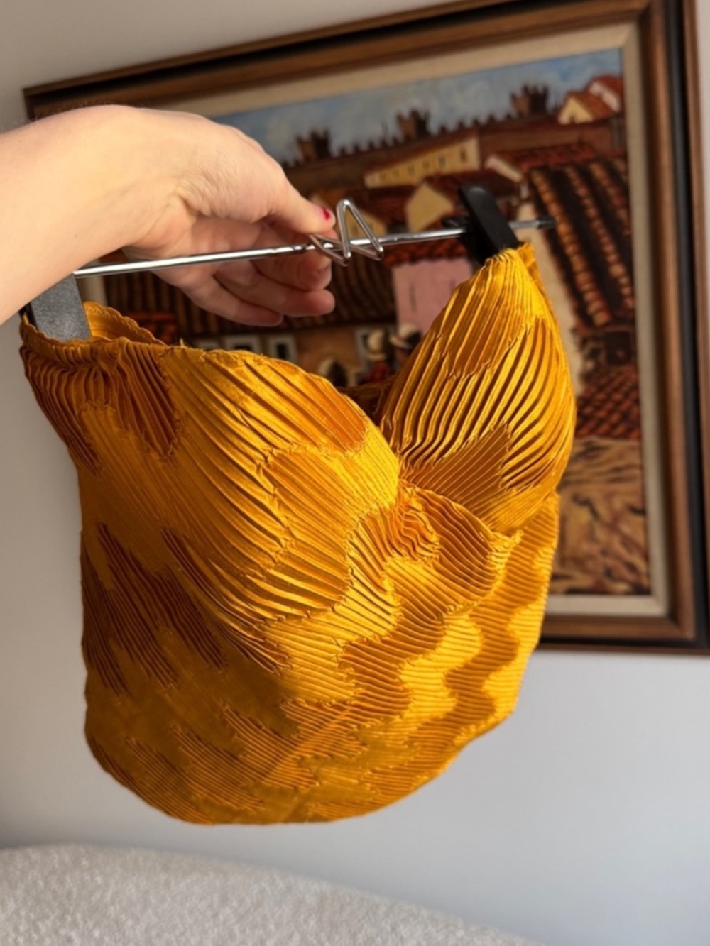 Gold la Perla geometric bustier Top